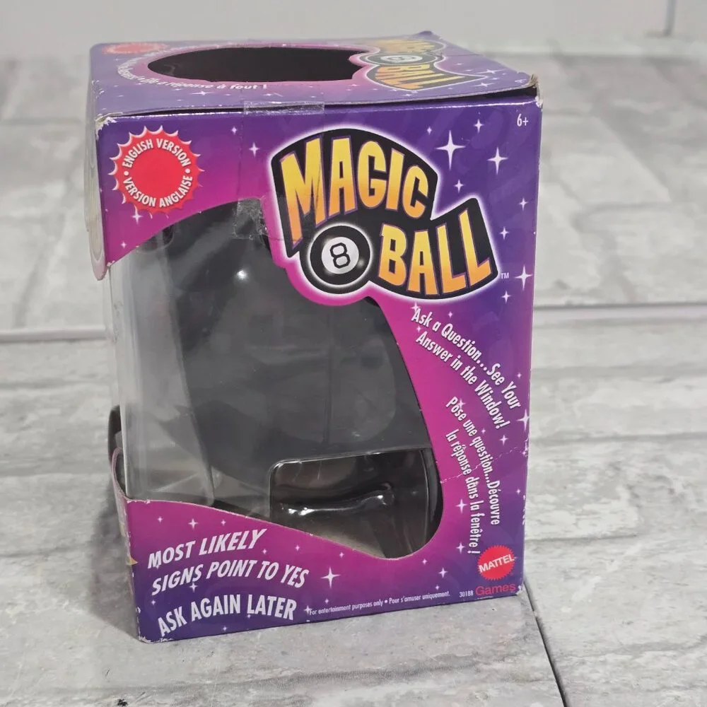 Vintage 2011 Mattel Magic 8 Ball Fortune Teller Lucky Questions Answers Toy Game